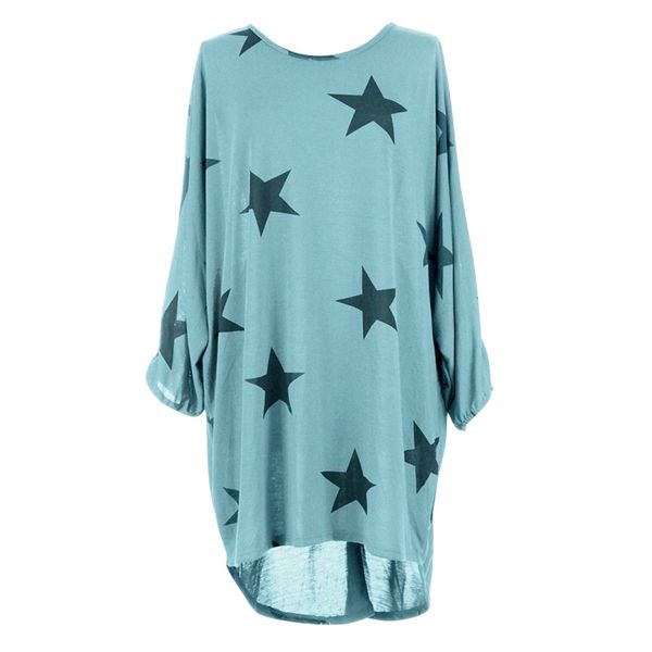 2018 fashion women summer beach casual loose t shirt batwing stars print fine knitted baggy tunic female t shirt plus size, White
2018 fashion women summer beach casual loose t shirt batwing stars print fine knitted baggy tunic female t shirt plus size, White