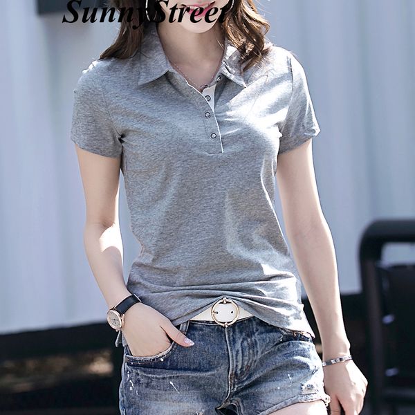 ladies shirt cotton fabric placket button short sleeve solid heather grey white black contrast under placket
ladies shirt cotton fabric placket button short sleeve solid heather grey white black contrast under placket