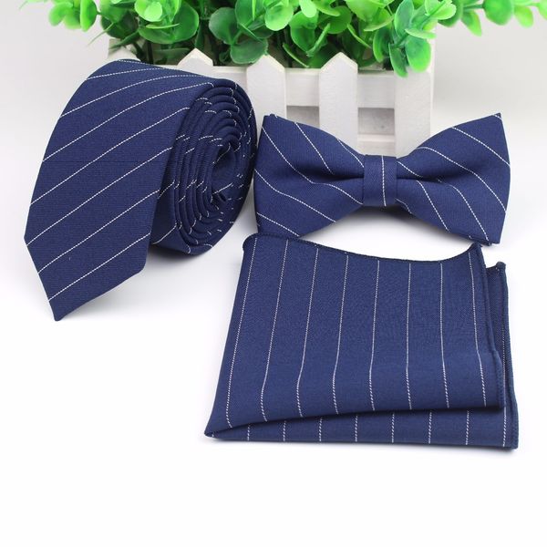 cotton polyester striped neck tie set for men slim tie necktie hankerchiref papillon wedding bowties cravat corbatas, Black;blue
cotton polyester striped neck tie set for men slim tie necktie hankerchiref papillon wedding bowties cravat corbatas, Black;blue