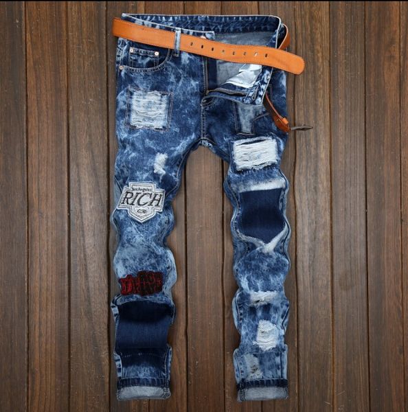 Spring Autumn Clothing Men Spark Holes Patchwork Design Straight Jeans Stylish Hip Hop Punk Street Long Pants Jeans
Spring Autumn Clothing Men Spark Holes Patchwork Design Straight Jeans Stylish Hip Hop Punk Street Long Pants Jeans