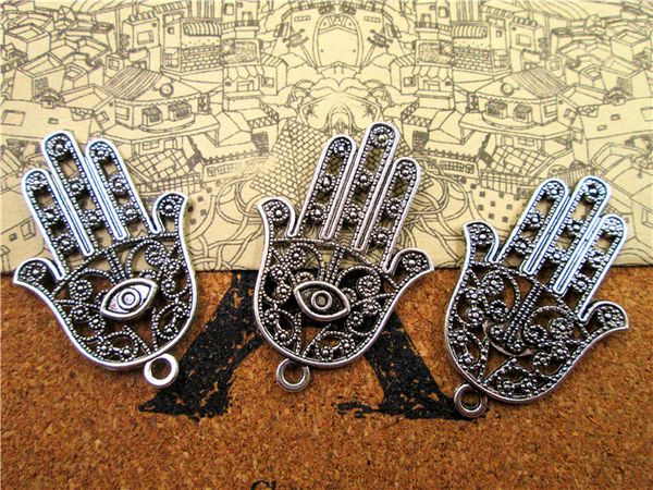 18pcs silver hand of fatima charm, hamsa charm, 42x28mm, Bronze;silver
18pcs silver hand of fatima charm, hamsa charm, 42x28mm, Bronze;silver