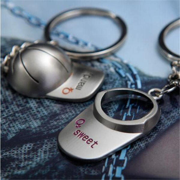 fashion 1 pair personality creative key ring baseball cap couples mini hat sport keychains for lovers, Silver
fashion 1 pair personality creative key ring baseball cap couples mini hat sport keychains for lovers, Silver