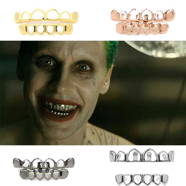 hip-hop four hollow open face gold mouth teeth grills caps & bottom grill set halloween christmas gift, Black
hip-hop four hollow open face gold mouth teeth grills caps & bottom grill set halloween christmas gift, Black