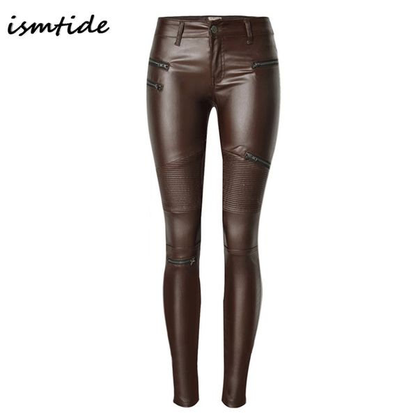 2017 low waist bodyfriends women jeans zipper stretch elastic faux leather jeans slim skinny pencil pants washed coated, Blue
2017 low waist bodyfriends women jeans zipper stretch elastic faux leather jeans slim skinny pencil pants washed coated, Blue