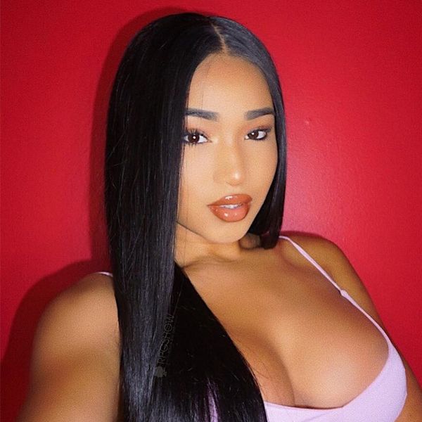 glueless silk full lace wigs silk straight brazilian virgin hair full lace front human hair wigs 5*4.5 silk base lace wigs, Black;brown