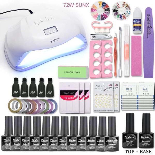 timistory gel nail polish set manicure kit with uv led lamp dryer 12 colors gel varnish nail kit art manicure tools
timistory gel nail polish set manicure kit with uv led lamp dryer 12 colors gel varnish nail kit art manicure tools