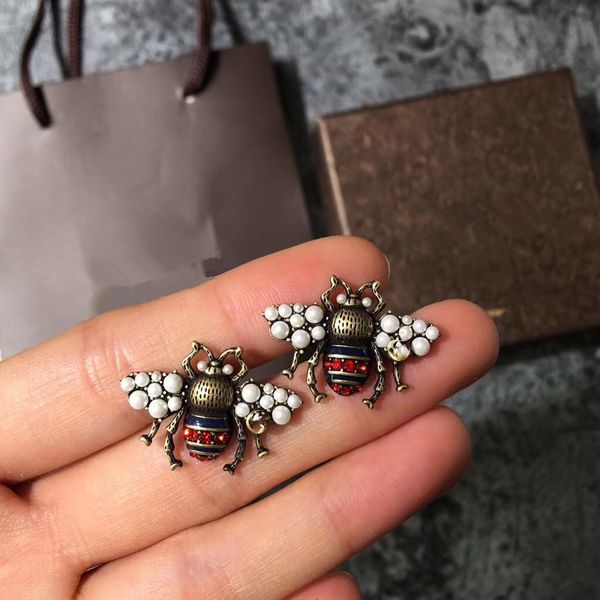 2019 fashion jewelry pearl wing bee stud earrings pearl stud earrings brass vintage high quality, Golden
2019 fashion jewelry pearl wing bee stud earrings pearl stud earrings brass vintage high quality, Golden