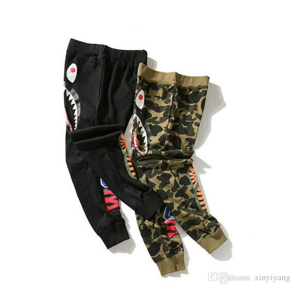 2018 new men camouflage casual pants shark printing thin pants trouser lover casual hip hop sweatpants, Black
2018 new men camouflage casual pants shark printing thin pants trouser lover casual hip hop sweatpants, Black