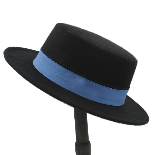 new vintage wool blend bowler cap boater sailor cap wide brim pork pie hat flat hat jazz hat white blue ribbon band, Blue;gray
new vintage wool blend bowler cap boater sailor cap wide brim pork pie hat flat hat jazz hat white blue ribbon band, Blue;gray