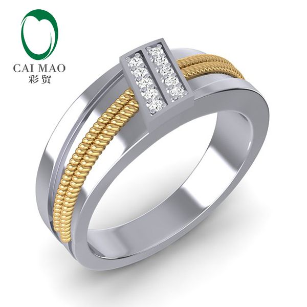 caimao 14k white & yellow gold 0.13ct natural diamond twisted rope mens wedding band mens ring, Golden;silver
caimao 14k white & yellow gold 0.13ct natural diamond twisted rope mens wedding band mens ring, Golden;silver