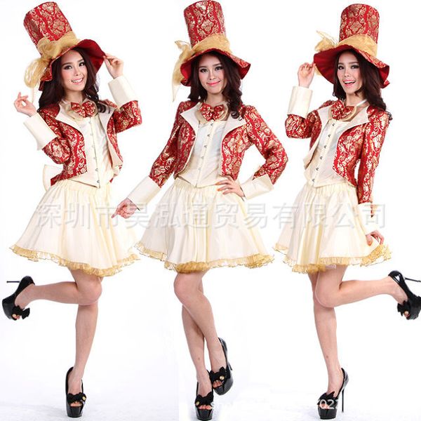 pp women mad hatter costume alice in wonderland costume cosplay halloween costumes for women magician fancy dress, Black;red
pp women mad hatter costume alice in wonderland costume cosplay halloween costumes for women magician fancy dress, Black;red