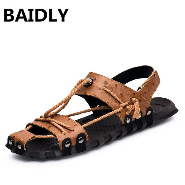 baidly summer mens sandals fashion male real leather sandals luxury men genuine leather beach shoes big size, Black
baidly summer mens sandals fashion male real leather sandals luxury men genuine leather beach shoes big size, Black