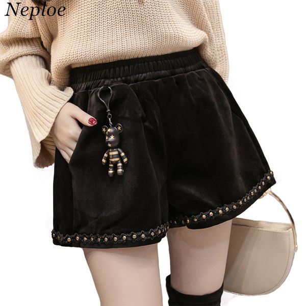 neploe pleuche wide leg shorts female autumn winter 2018 new high waist loose elastic waist beading fashion female shorts 66256, White;black
neploe pleuche wide leg shorts female autumn winter 2018 new high waist loose elastic waist beading fashion female shorts 66256, White;black