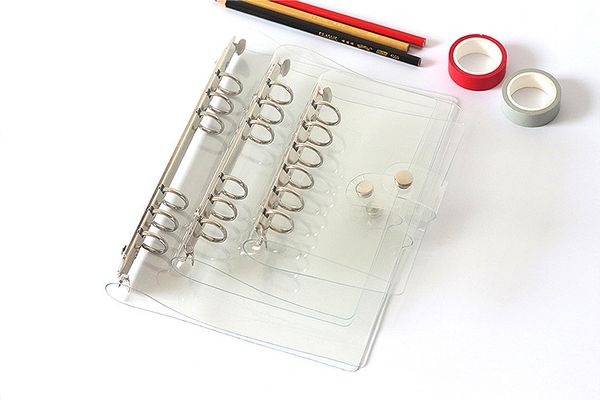 pp plastic clip file folder with button transparent notjournal loose leaf ring binder diary planner cover a5 a6 a7 school, Purple;pink
pp plastic clip file folder with button transparent notjournal loose leaf ring binder diary planner cover a5 a6 a7 school, Purple;pink