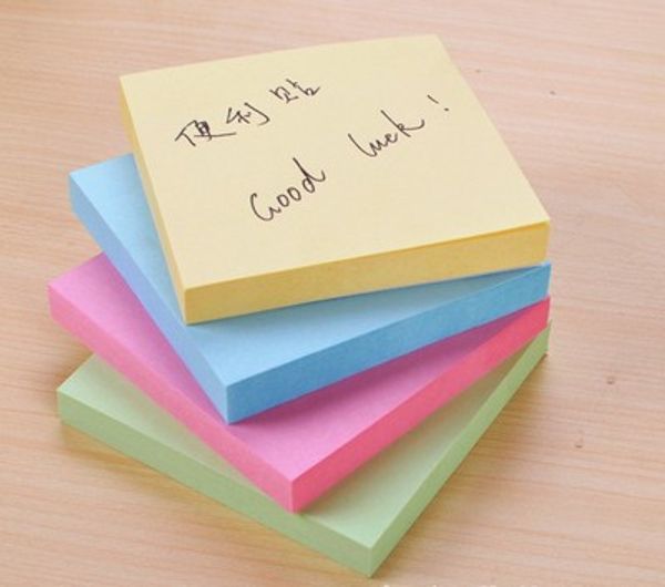 

7.6*7.6cm mini memo kawaii self-adhesive sticky notes colored pop up notes solid color in stock