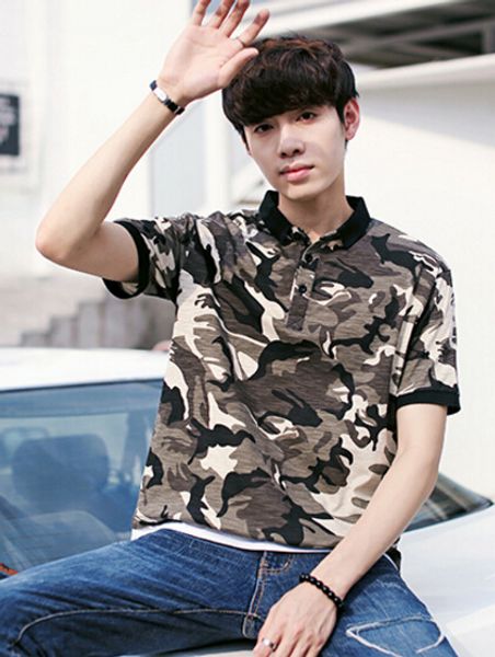 men camouflage shirts summer casual fashion fake 2pcs tshirts loose tee, White;black
men camouflage shirts summer casual fashion fake 2pcs tshirts loose tee, White;black