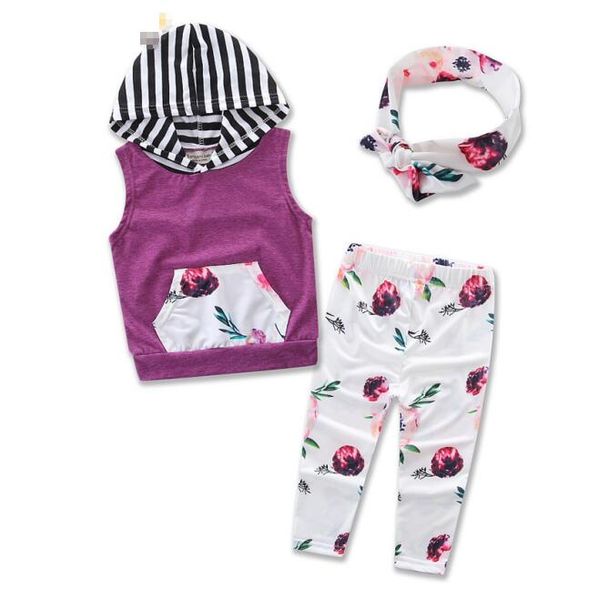 ins babys summer kids clothing sets baby girl sleeveless floral print hoodies+long pants + headband 3pcs sets cotton clothes suits, White
ins babys summer kids clothing sets baby girl sleeveless floral print hoodies+long pants + headband 3pcs sets cotton clothes suits, White