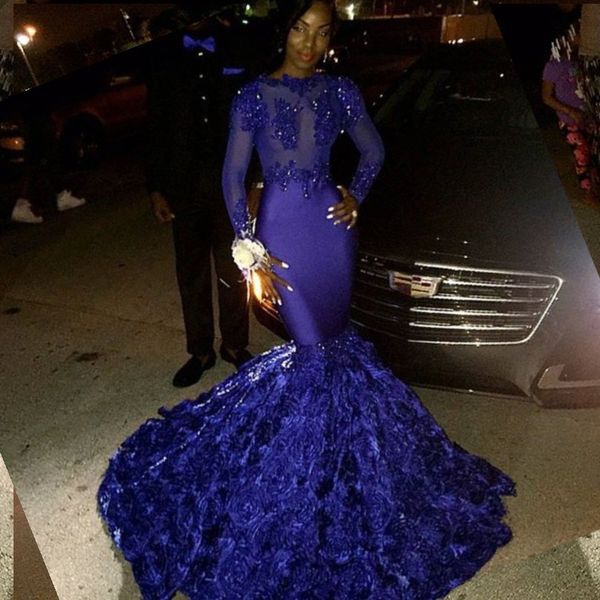 blue mermaid prom dresses fashion long sleeve beads lace applique vestidos de fiesta glamorous south african celebrity party dress, Black
blue mermaid prom dresses fashion long sleeve beads lace applique vestidos de fiesta glamorous south african celebrity party dress, Black
