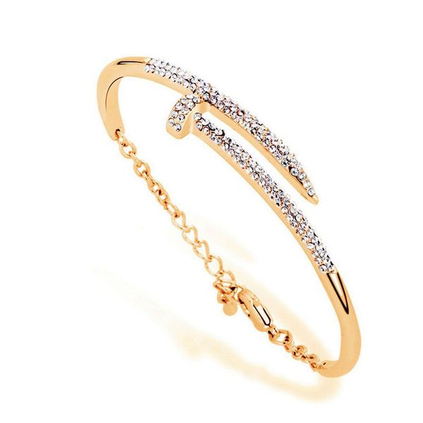 fashion jewelry gold silver charm bracelets nail bangle bracelets for women party jewelry christmas gift, Golden;silver
fashion jewelry gold silver charm bracelets nail bangle bracelets for women party jewelry christmas gift, Golden;silver