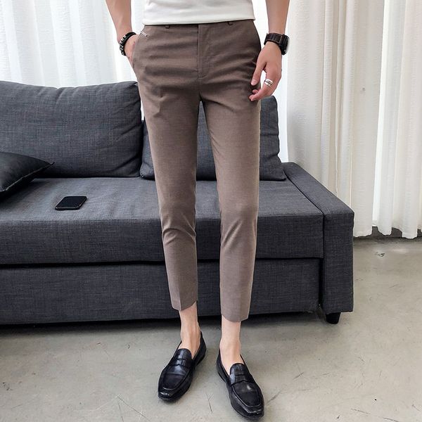 2018 spring and autumn new men's solid color simple youth business trousers personality temperament wild casual fashion, White;black
2018 spring and autumn new men's solid color simple youth business trousers personality temperament wild casual fashion, White;black