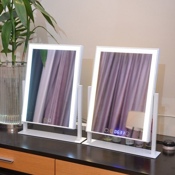 360 degree rotation table led makeup mirror double color light cosmetic mirror adjustable touch screen features: make up
360 degree rotation table led makeup mirror double color light cosmetic mirror adjustable touch screen features: make up