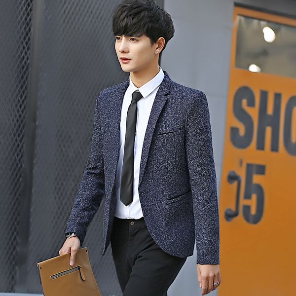 autumn and winter new solid color slim gentleman jacket business casual men's suit personality classic fashion trend simple mnu548, White;black
autumn and winter new solid color slim gentleman jacket business casual men's suit personality classic fashion trend simple mnu548, White;black