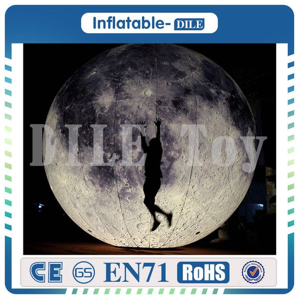 4 Meters Diameter Led Lighting Inflatable Moon Inflatable Crescent Moon Stage Decorative Party Decoration Inflatabl Moon