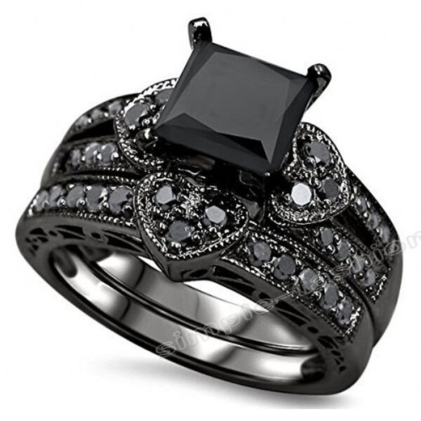 fashion jewelry 6mm black zircon 5a zircon stone 10kt black gold filled women engagement wedding band ring bridal set sz 5-11, Slivery;golden
fashion jewelry 6mm black zircon 5a zircon stone 10kt black gold filled women engagement wedding band ring bridal set sz 5-11, Slivery;golden