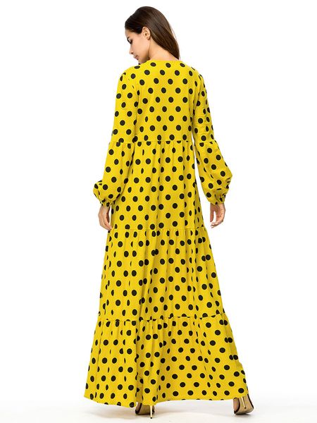 187195 kaftans baju muslim loose large size women's autumn new plus size wave point printing long paragraph dress dubai fashion rad fan, Red
187195 kaftans baju muslim loose large size women's autumn new plus size wave point printing long paragraph dress dubai fashion rad fan, Red