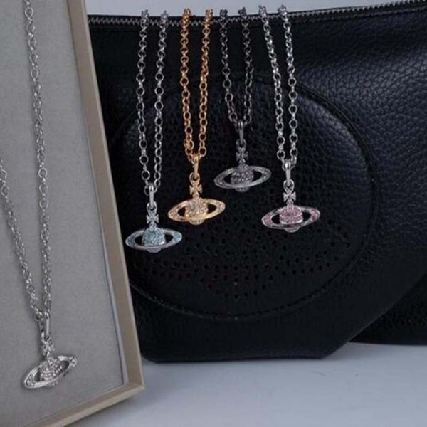 Fashion Crystal Rhinestone Letters Statellite Saturn Pendant Necklace Bracelet Earring Silver Tone Clavicle Chain Women Girl Charm Jewelry