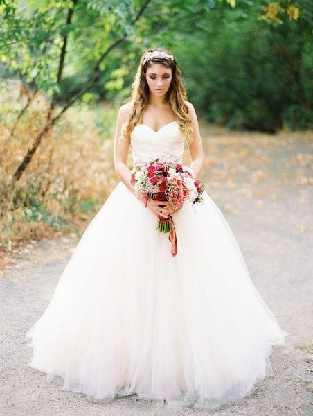 spring garden tulle wedding dresses simple style 2019 selling sweep train pleats sweetheart a-line bridal gowns vestidos de noiva w210, White
spring garden tulle wedding dresses simple style 2019 selling sweep train pleats sweetheart a-line bridal gowns vestidos de noiva w210, White