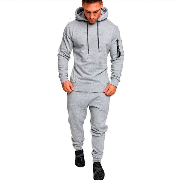 2018 new mens autumn winter 2pcs tracksuit joggers casual men suits sportswear hoodie sweatpants trousers long pant sets, Gray
2018 new mens autumn winter 2pcs tracksuit joggers casual men suits sportswear hoodie sweatpants trousers long pant sets, Gray