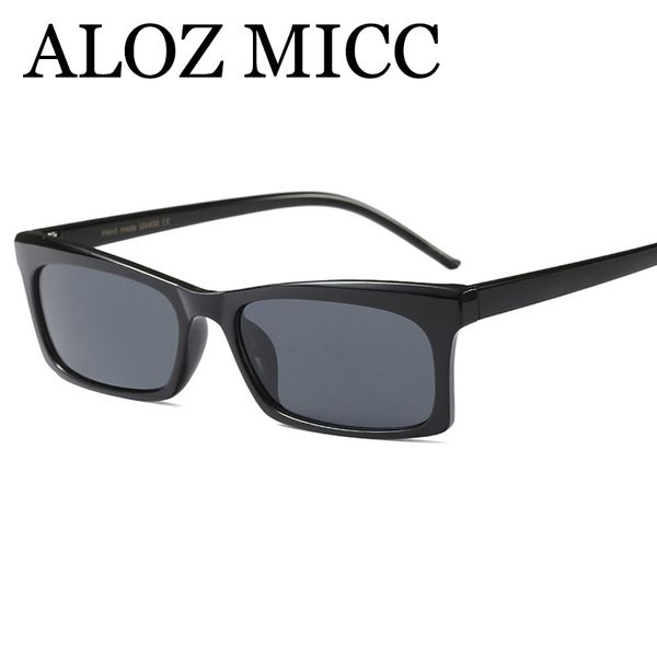 

aloz micc 2018 мода площадь солнцезащитные очки женщин мужчин бренд дизайнер ретро черный красный рамка очки леди oculos uv400 a515, White;black