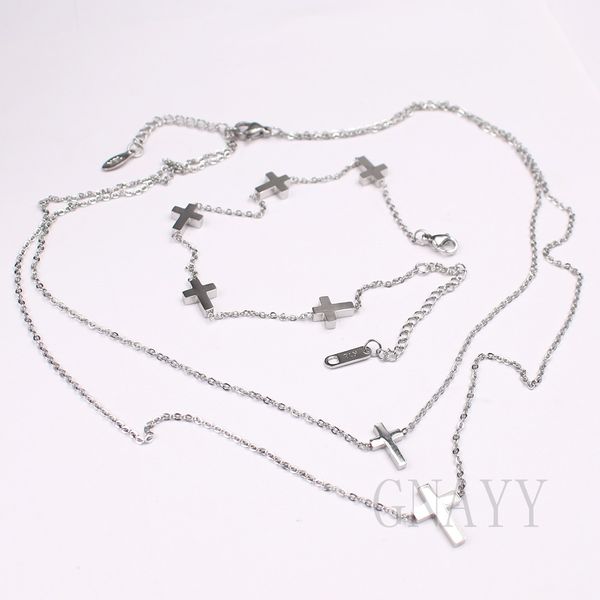 charm of the cross women stainless steel link chain choker necklace bracelet personalized ordering welcome to consult., Silver
charm of the cross women stainless steel link chain choker necklace bracelet personalized ordering welcome to consult., Silver