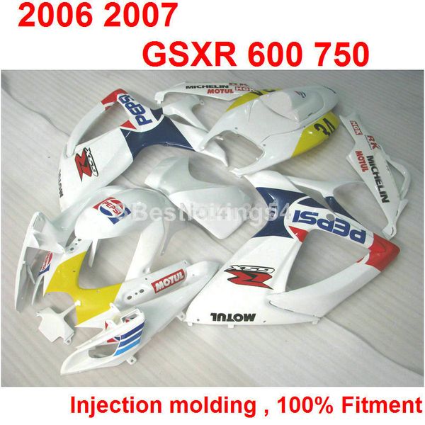 injection molding fairing kit for suzuki gsxr600 gsxr750 2006 2007 white fairings gsxr 600 750 06 07 tt41
injection molding fairing kit for suzuki gsxr600 gsxr750 2006 2007 white fairings gsxr 600 750 06 07 tt41