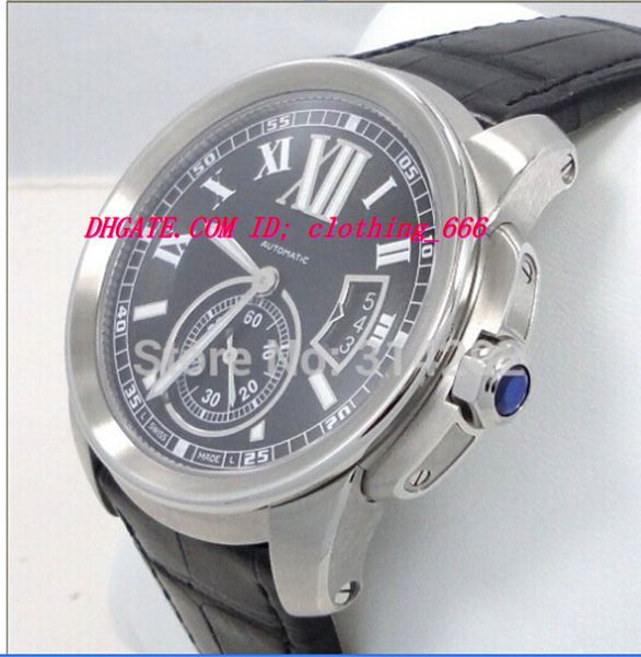 box/certificate luxury watches leather bracelet new calibre de black dial stainless steel men's watch luxury watches, Slivery;brown
box/certificate luxury watches leather bracelet new calibre de black dial stainless steel men's watch luxury watches, Slivery;brown