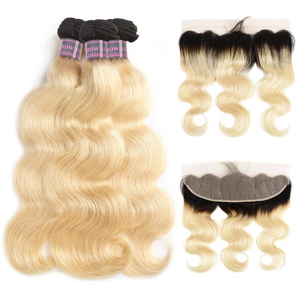 t1b/613 blonde bundles with frontal ishow hair brazilian hair body wave human hair bundles extensions 3pcs with lace frontal closure, Black
t1b/613 blonde bundles with frontal ishow hair brazilian hair body wave human hair bundles extensions 3pcs with lace frontal closure, Black