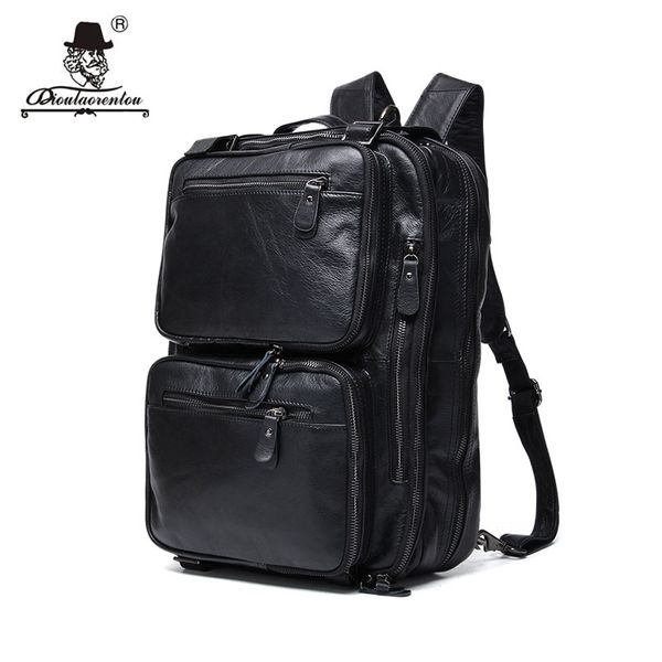 dioulaorentou 15.6" vintage men's leather backpacks multifunctional travel black backpack laprucksack women dual-use tote
dioulaorentou 15.6" vintage men's leather backpacks multifunctional travel black backpack laprucksack women dual-use tote