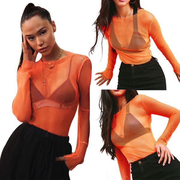 bkld 2018 women see through transparent perspective sheer mesh tees casual slim long sleeve hollow out fishnet t-shirt, White
bkld 2018 women see through transparent perspective sheer mesh tees casual slim long sleeve hollow out fishnet t-shirt, White