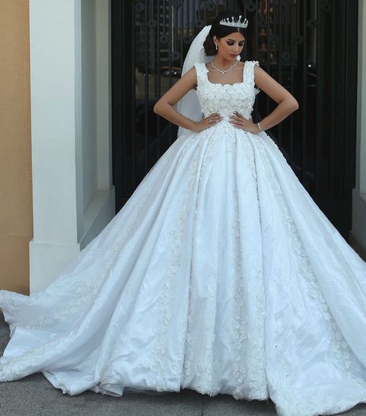 said mhamad 2018 new designer wedding dresses luxury 3d floral applique straps court train backless wedding dress bridal gowns custom, White
said mhamad 2018 new designer wedding dresses luxury 3d floral applique straps court train backless wedding dress bridal gowns custom, White
