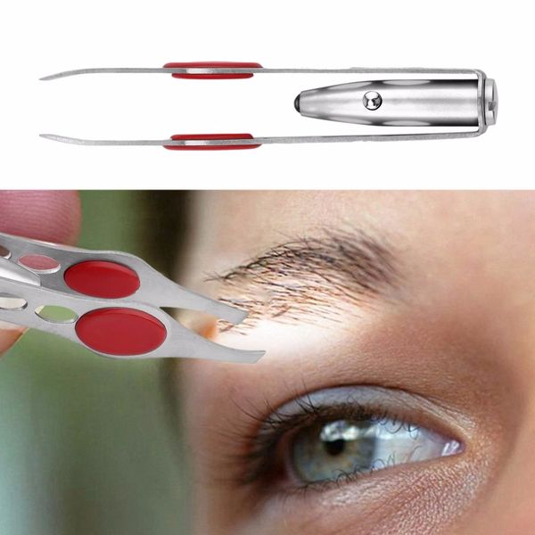 stainless steel mini portable build-in led light eyelash removal tweezer clip make up eyebrow hair beauty tool
stainless steel mini portable build-in led light eyelash removal tweezer clip make up eyebrow hair beauty tool