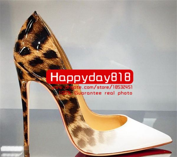 fashion women white leopad patent leather point toe shoes high heels thin heeled shoes pumps genuine leather 120mm big size, Black
fashion women white leopad patent leather point toe shoes high heels thin heeled shoes pumps genuine leather 120mm big size, Black