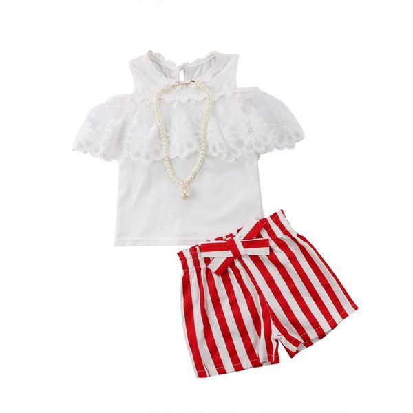 pudcoc 2018 fashion 2pcs kid baby girls clothes set white lace t shirts +bow red striped pants summer princess girls clothes
pudcoc 2018 fashion 2pcs kid baby girls clothes set white lace t shirts +bow red striped pants summer princess girls clothes