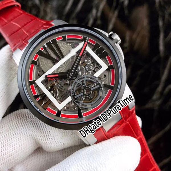 new executive skeleton tourbillon 1713-139/bq titanium steel black bezel automatic mens watch red leather strap 8 styles puretime unb117a1, Slivery;brown
new executive skeleton tourbillon 1713-139/bq titanium steel black bezel automatic mens watch red leather strap 8 styles puretime unb117a1, Slivery;brown