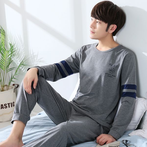 pajams sets men cotton sleepwear round neck pijama long sleeve pyjamas leisure home cloth male sleep lounge nightwear 2pcs/set, Black;brown
pajams sets men cotton sleepwear round neck pijama long sleeve pyjamas leisure home cloth male sleep lounge nightwear 2pcs/set, Black;brown