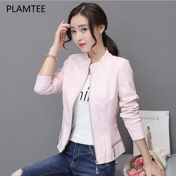 plamtee fashion 2017 autumn winter women jaqueta couro slim short bomber leather jacket women long sleeves chaqueta outerwear, Black;brown
plamtee fashion 2017 autumn winter women jaqueta couro slim short bomber leather jacket women long sleeves chaqueta outerwear, Black;brown