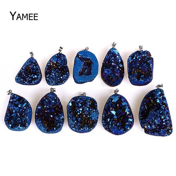 5pcs titanium opal white raw mineral crystal quartz geode druzy pendant for jewelry making necklace chakra natural stone pendulum accessory, Bronze;silver
5pcs titanium opal white raw mineral crystal quartz geode druzy pendant for jewelry making necklace chakra natural stone pendulum accessory, Bronze;silver