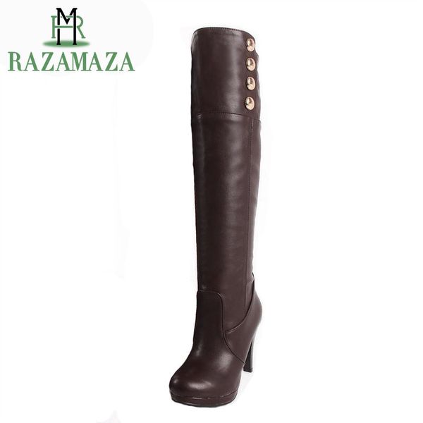 razamaza plus size 32-48 women over the knee boots fur warm women shoes platform high heels boots fashion ladies winter, Black
razamaza plus size 32-48 women over the knee boots fur warm women shoes platform high heels boots fashion ladies winter, Black
