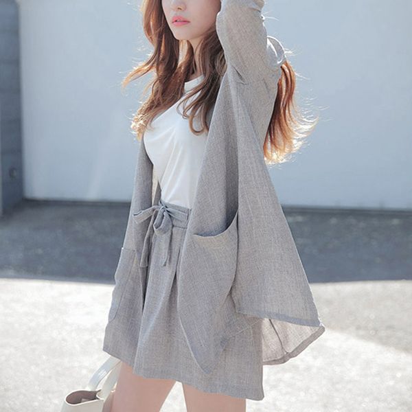 regular cotton linen summer suit female 2 pieces set tracksuit for women loose blazer &bow elastic waist short pant suits high quality, Gray
regular cotton linen summer suit female 2 pieces set tracksuit for women loose blazer &bow elastic waist short pant suits high quality, Gray
