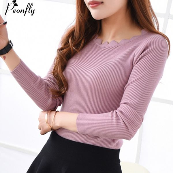 peonfly women o-neck lotus edge knitted pullovers 2018 long sleeve rendering solid color clothes female casual sweaters, White;black
peonfly women o-neck lotus edge knitted pullovers 2018 long sleeve rendering solid color clothes female casual sweaters, White;black